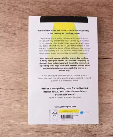 Deep Work English Book By Cal Newport Rules for Focused Success In A Distracted World Leadership & Motivation Books