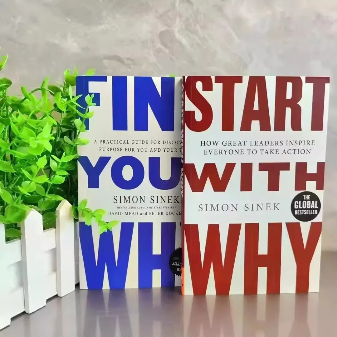 Find Your Why & Start with Why By Simon Sinek Motivational Management & Leadership Business English Novel Books Paperback
